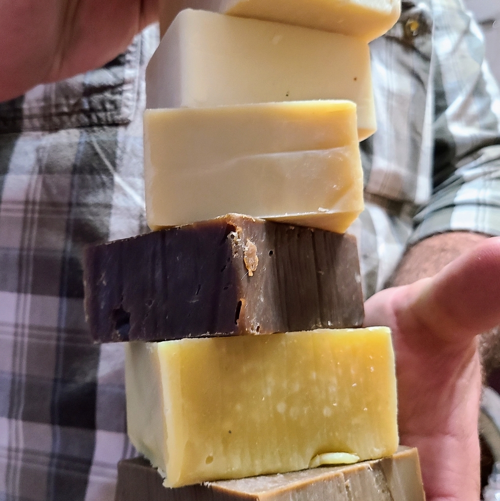 5 Soap Bars (Coffee, Pine Tar, Lemon Verb..etc)